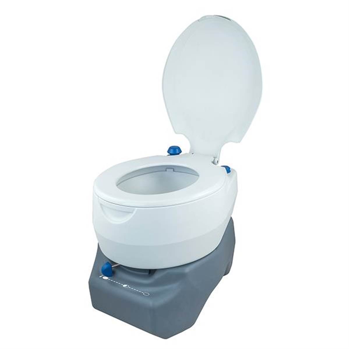 Toilette WC Chimique Portable Camping 21 Litres 41,4 x 42,7 x 38,3 Cm avec  pompe