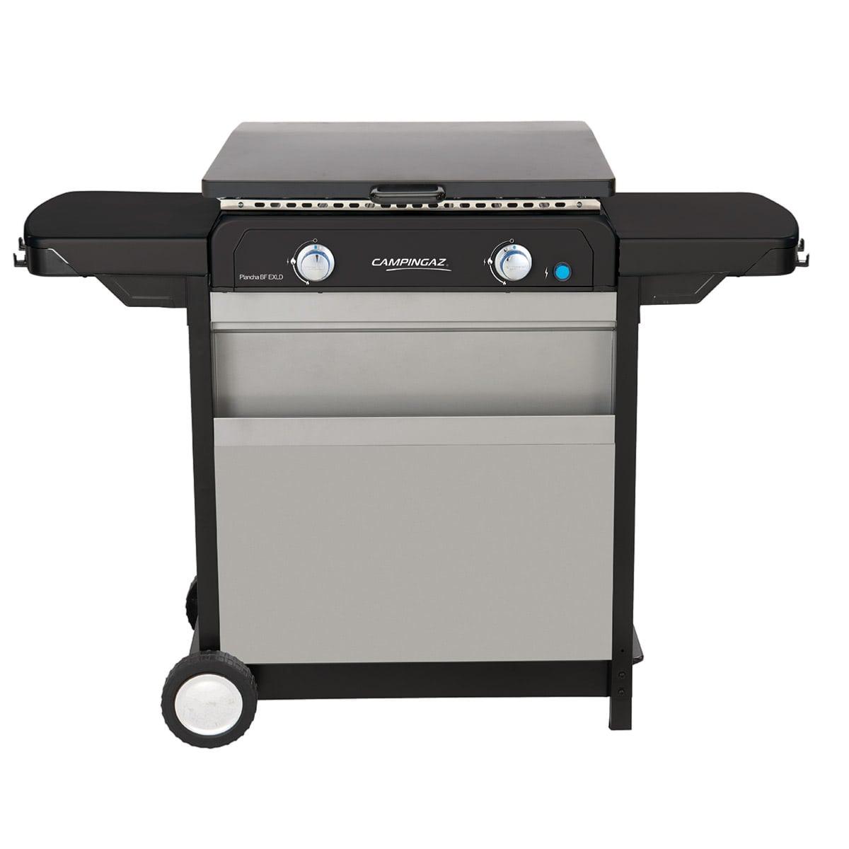 Plancha Gaz 2 brûleurs sur Chariot - Blue Flame EXLD