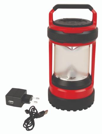 LANTERNE CONQUER SPIN RECHARGEABLE 550 LUMENS RED