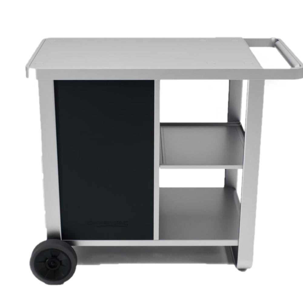 Chariot Plancha Gaz Trio 3 Feux Bois et Inox 