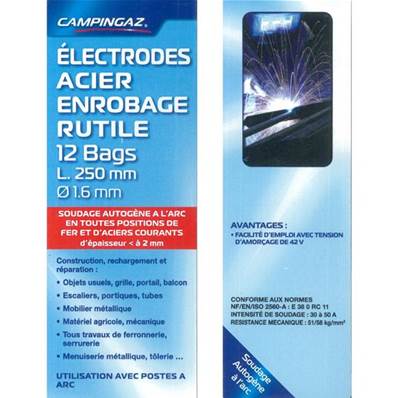 ELECTRODE ACIER D1.6 12 BAG 