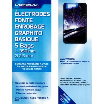 ELECTRODE FONTE D2,5 35cm 5 Bag