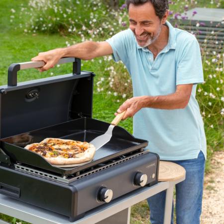 cuisson indirecte sur plancha gaz campingaz